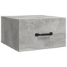 Table de chevet murale Gris béton 35x35x20 cm 580761580761