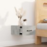 Table de chevet murale Gris béton 35x35x20 cm 580761580761