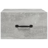 Table de chevet murale Gris béton 35x35x20 cm 580761580761