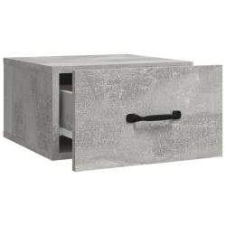 Table de chevet murale Gris béton 35x35x20 cm 580761580761