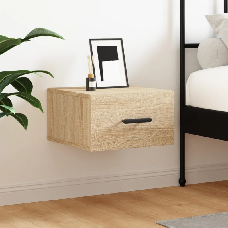 Table de chevet murale chêne sonoma 35x35x20 cm 580764580764
