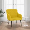 Fauteuil Jaune 63x76x80 cm Velours 580775580775