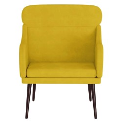 Fauteuil Jaune 63x76x80 cm Velours 580775580775