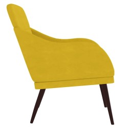 Fauteuil Jaune 63x76x80 cm Velours 580775580775