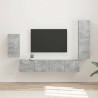 Ensemble meuble TV 4 pcs Gris béton Bois d'ingénierie 580776580776