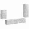 Ensemble meuble TV 4 pcs Gris béton Bois d'ingénierie 580776580776