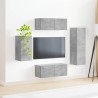 Ensemble meuble TV 4 pcs Gris béton Bois d'ingénierie 580776580776