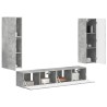 Ensemble meuble TV 4 pcs Gris béton Bois d'ingénierie 580777580777