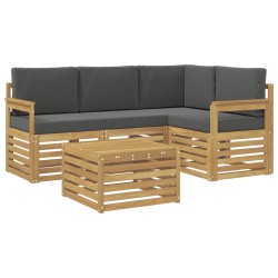 Ensemble de canapés d'extérieur 5 pcs Blanc et anthracite 580779580779