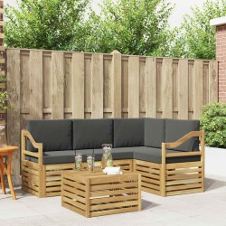 Ensemble de canapés d'extérieur 5 pcs Blanc et anthracite 580781580781