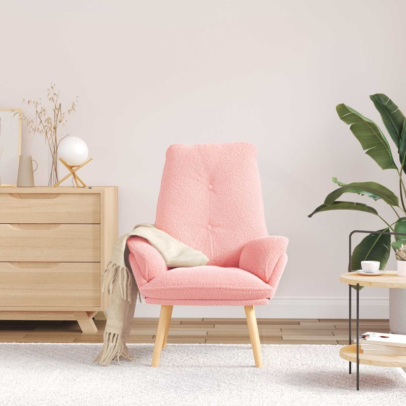 fauteuil Rose 69 x 74 x 93 cm Tissu Sherpa 580783580783
