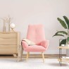 fauteuil Rose 69 x 74 x 93 cm Tissu Sherpa 580783580783