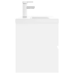 Armoire d'évier avec lavabo intégré blanc bois d'ingénierie 580785580785