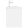 Armoire d'évier avec lavabo intégré blanc bois d'ingénierie 580785580785
