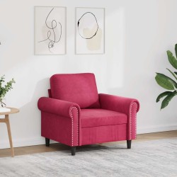 Fauteuil Rouge bordeaux 60 cm Velours 580786580786