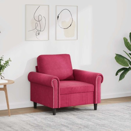 Fauteuil Rouge bordeaux 60 cm Velours 580786580786