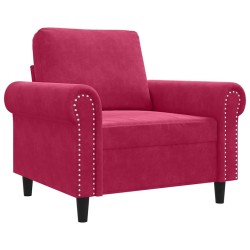 Fauteuil Rouge bordeaux 60 cm Velours 580786580786