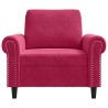 Fauteuil Rouge bordeaux 60 cm Velours 580786580786
