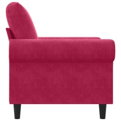 Fauteuil Rouge bordeaux 60 cm Velours 580786580786