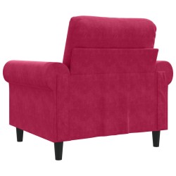 Fauteuil Rouge bordeaux 60 cm Velours 580786580786