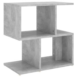 Table de chevet gris béton 50x30x51,5 cm bois d'ingénierie 580789580789