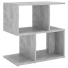 Table de chevet gris béton 50x30x51,5 cm bois d'ingénierie 580789580789