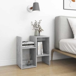 Table de chevet gris béton 50x30x51,5 cm bois d'ingénierie 580789580789