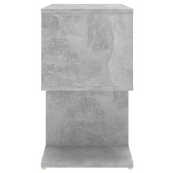 Table de chevet gris béton 50x30x51,5 cm bois d'ingénierie 580789580789