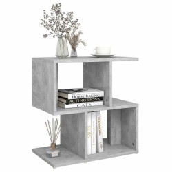 Table de chevet gris béton 50x30x51,5 cm bois d'ingénierie 580789580789