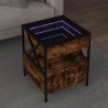 Table basse avec LED Infinity chêne fumé 40x40x51 cm 580792580792