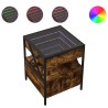 Table basse avec LED Infinity chêne fumé 40x40x51 cm 580792580792