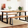 Table à manger 180x90x75 cm bois d'acacia solide à bord vif 580793580793