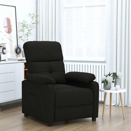 Fauteuil inclinable Noir Tissu 580797580797