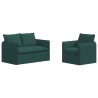 Ensemble de Canapés 2 pcs Vert foncé 136 x 82 x 85 cm Tissu 580800580800