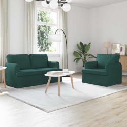 Ensemble de Canapés 2 pcs Vert foncé 144 x 80 x 85 cm tissu 580801580801