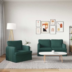 Ensemble de Canapés 2 pcs Vert foncé 144 x 80 x 85 cm tissu 580801580801