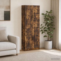 Ensemble de Meubles 2 pcs Chêne fumé Bois d'ingénierie 580802580802