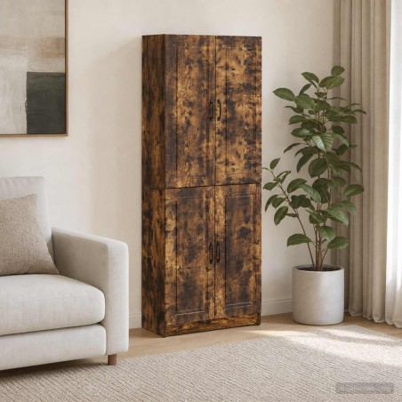 Ensemble de Meubles 2 pcs Chêne fumé Bois d'ingénierie 580802580802