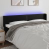 Tête de lit à LED Noir 203x16x78/88 cm Similicuir 580803580803