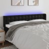 Tête de lit à LED Noir 203x16x78/88 cm Similicuir 580804580804