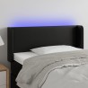 Tête de lit à LED Noir 103x16x78/88 cm Similicuir 580807580807
