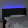 Tête de lit à LED Noir 103x16x78/88 cm Similicuir 580807580807