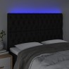 Tête de lit à LED Noir 160x7x118/128 cm Tissu 580810580810