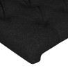 Tête de lit à LED Noir 160x7x118/128 cm Tissu 580810580810