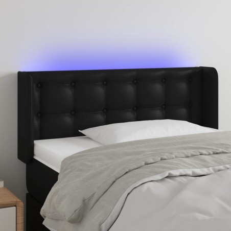 Tête de lit à LED Noir 103x16x78/88 cm Similicuir 580812580812