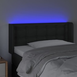 Tête de lit à LED Noir 103x16x78/88 cm Similicuir 580812580812