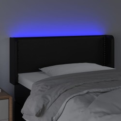 Tête de lit à LED Noir 103x16x78/88 cm Similicuir 580813580813