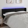 Tête de lit à LED Noir 203x16x78/88 cm Similicuir 580815580815