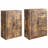 Ensemble de Meubles 2 pcs Chêne fumé Bois d'ingénierie 580816580816