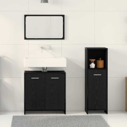 Ensemble de mobilier de salle de bain 3 pcs Chêne noir 580817580817